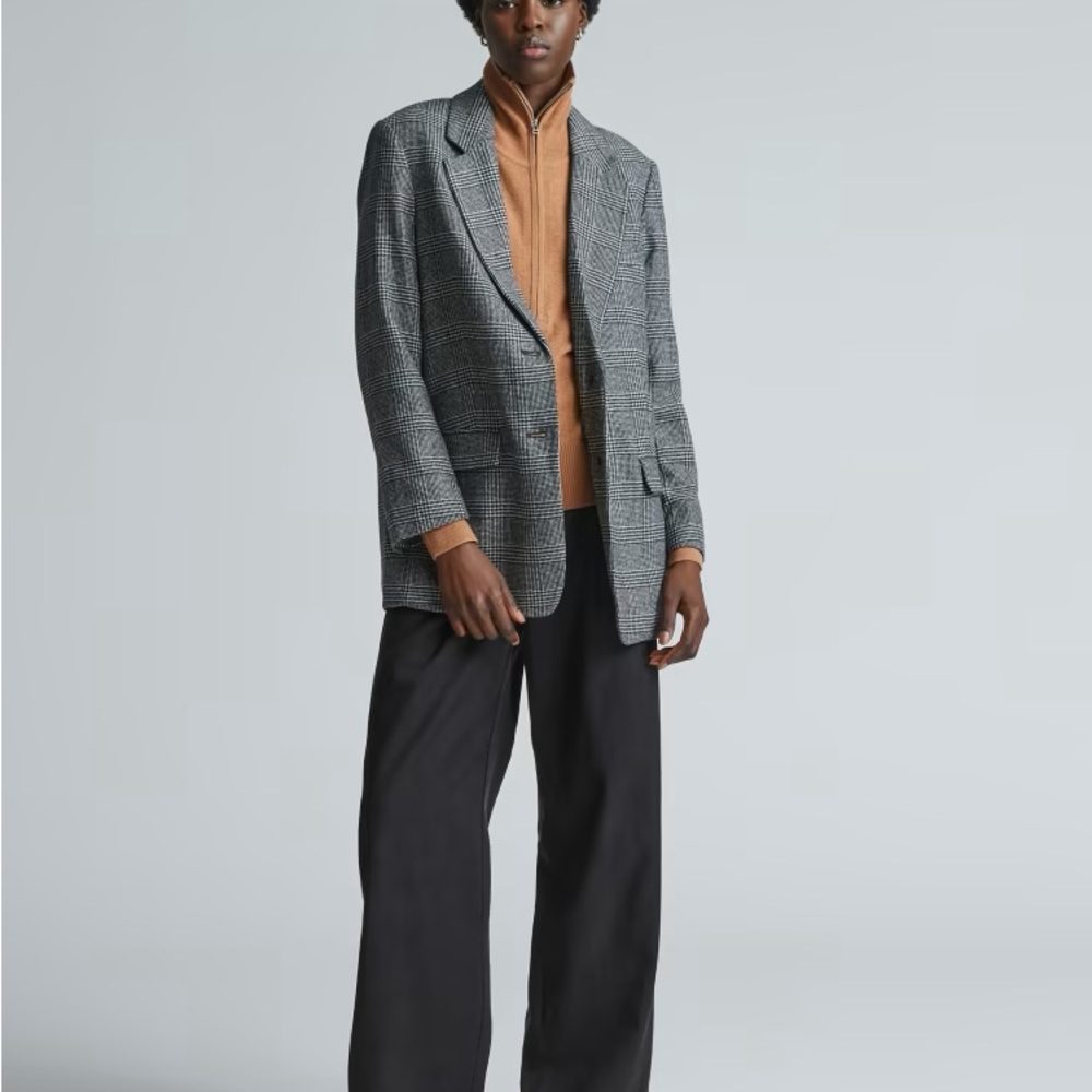 Everlane The Oversized Blazer | Glen Plaid SZ 0